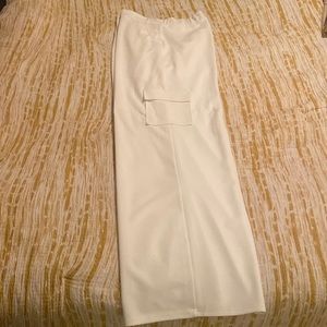 White, Venus, cargo slacks.